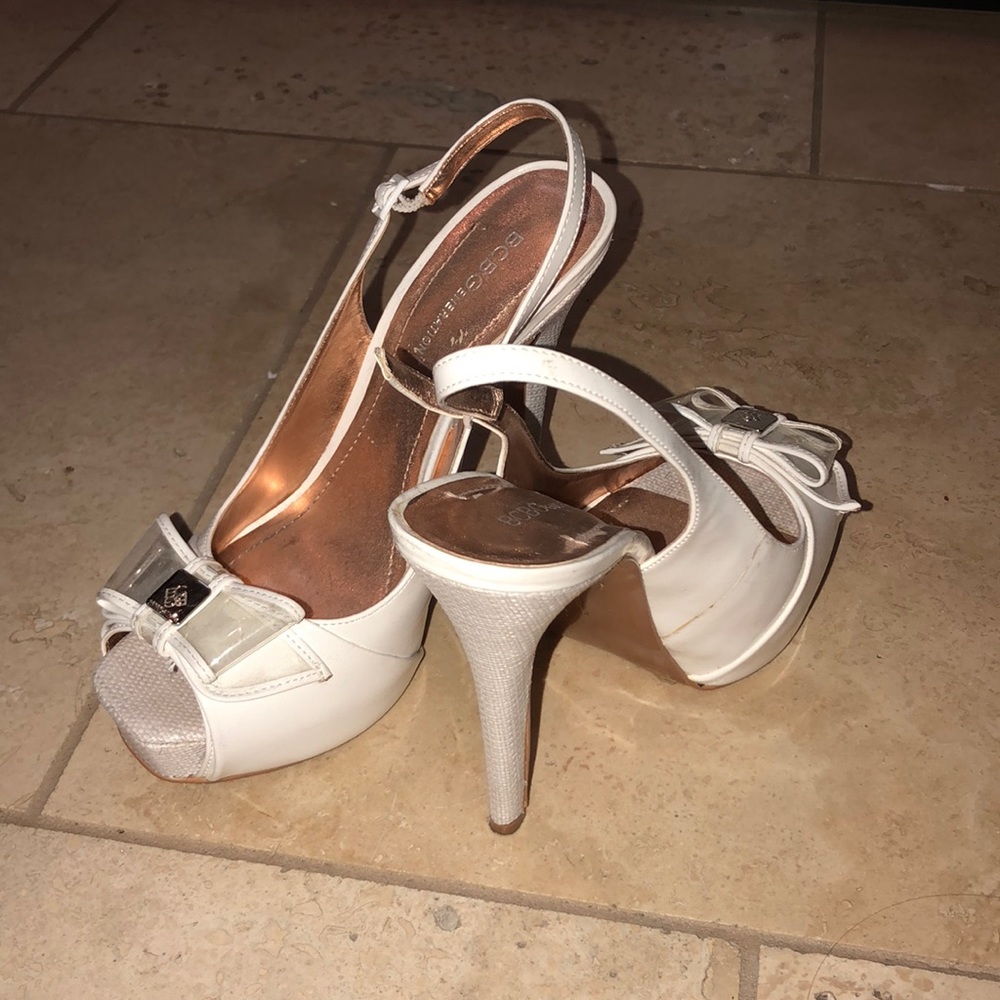 White BCBGeneration heels size 8.5